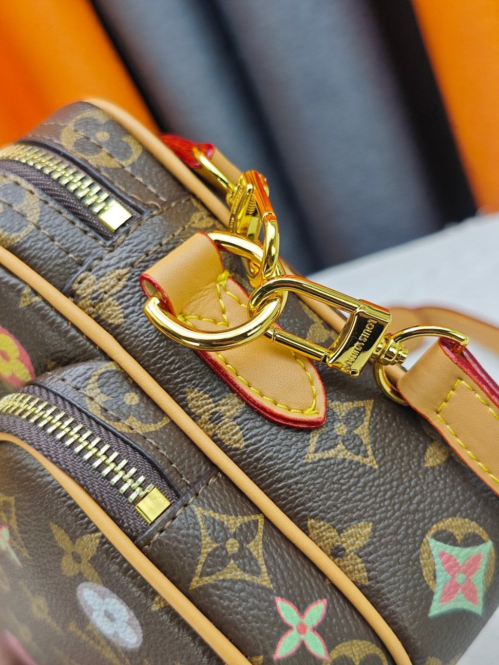 Louis Vuitton Monogram Floral Shoulder Bag — detail