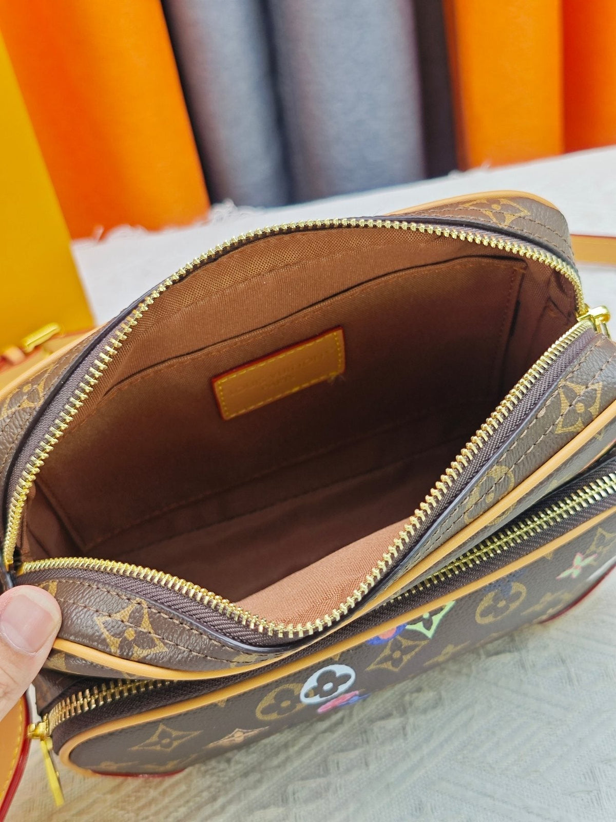 Louis Vuitton Monogram Floral Shoulder Bag — detail