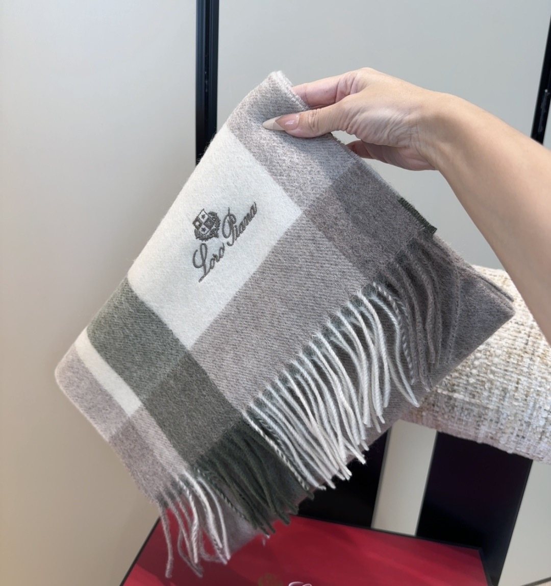 Loro Piana Plaid Fringe Scarf — hero