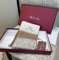 Loro Piana Plaid Fringe Scarf — front