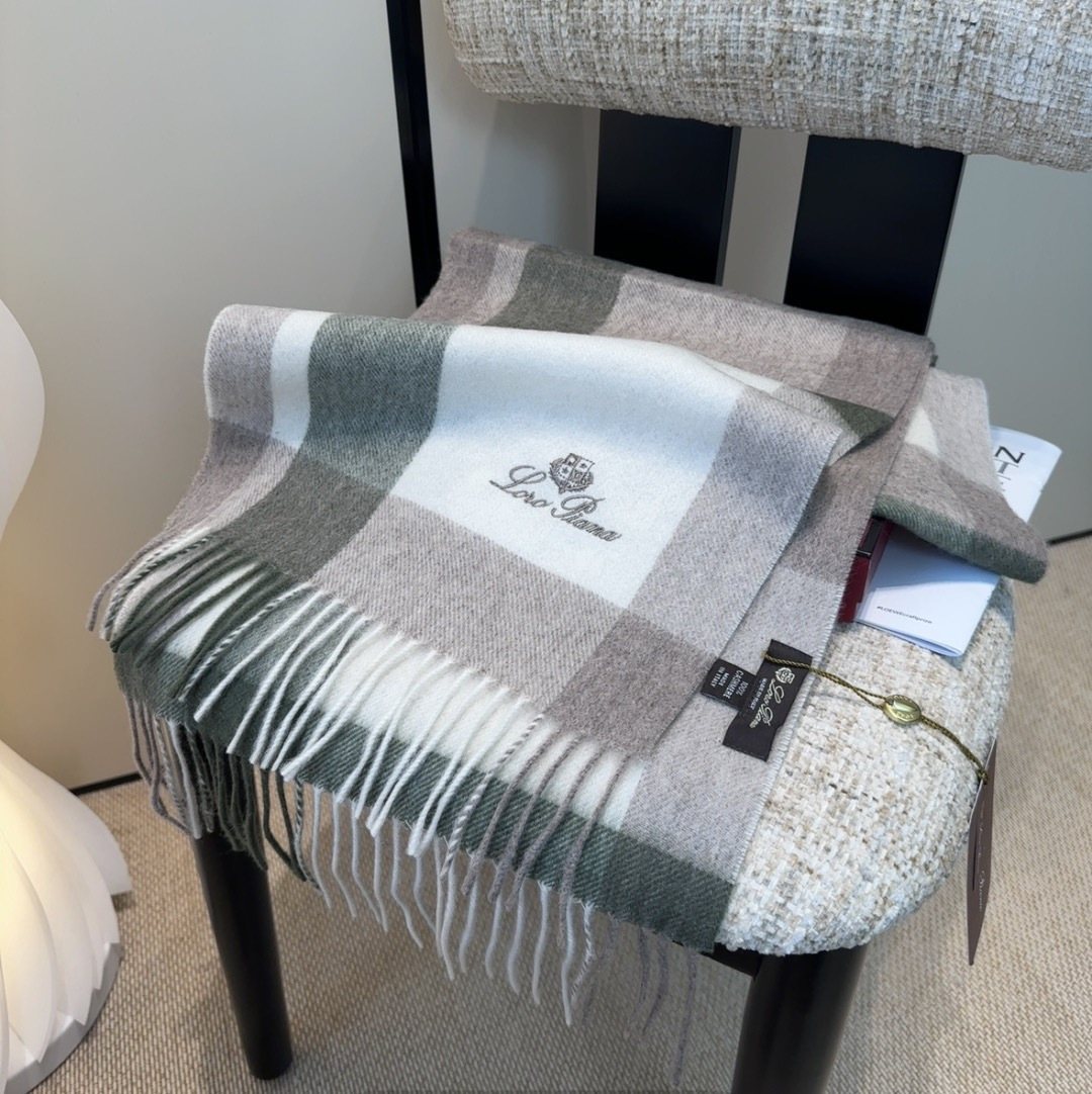 Loro Piana Fringed Plaid Scarf — hero