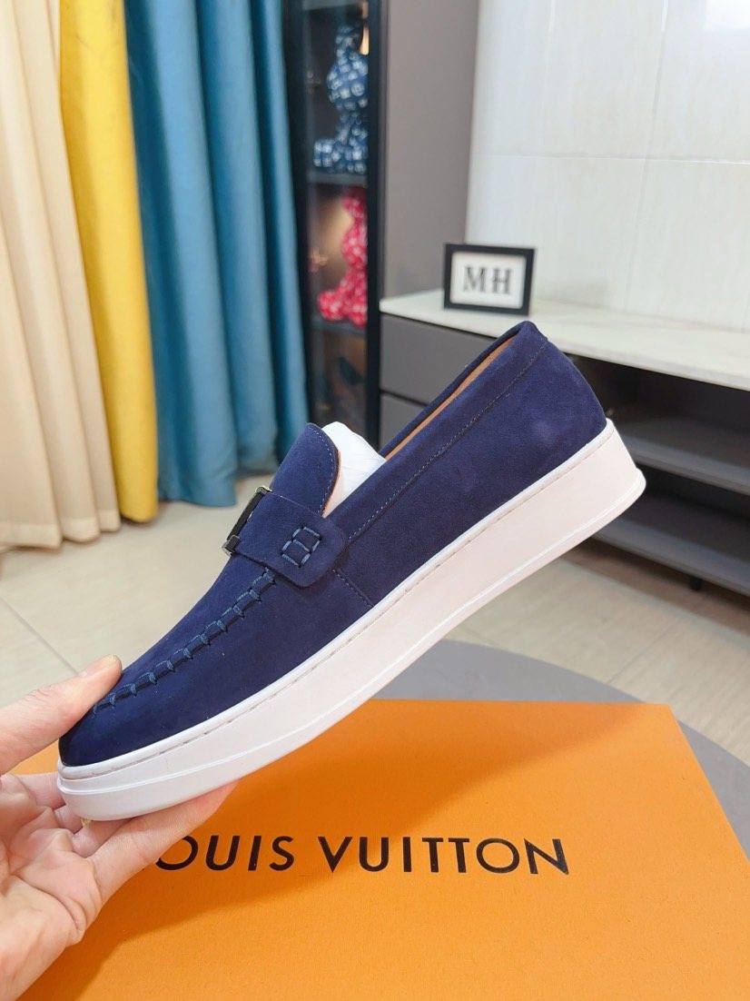 Louis Vuitton Moc-Toe Slip-On Loafers — side