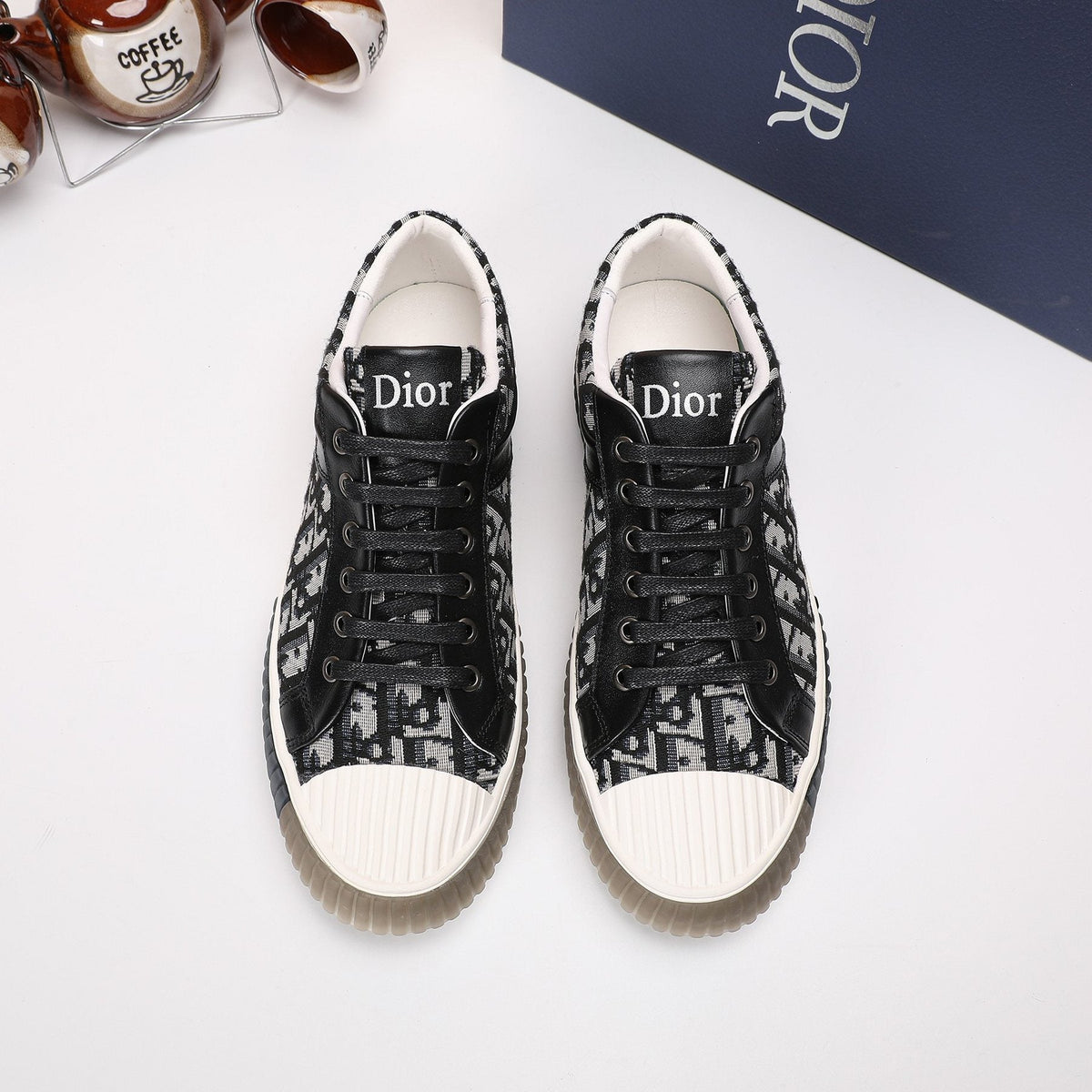 Dior Patterned High-Top Sneakers — front