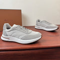 Loro Piana Light Gray Low-Top Sneakers — hero