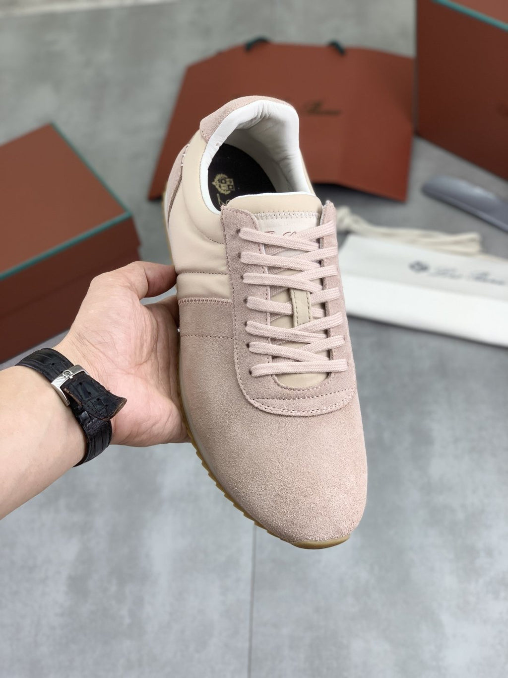 Loro Piana Black Low-Top Sneakers — model