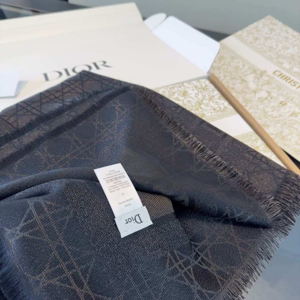 Dior Geometric Fringe Scarf — front