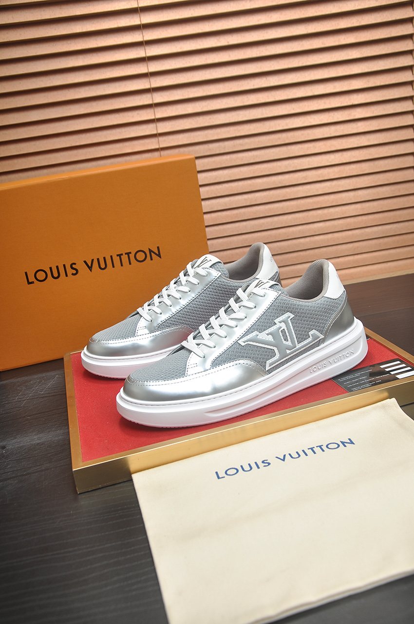 Louis Vuitton Metallic Panel Low-Top Sneakers — side