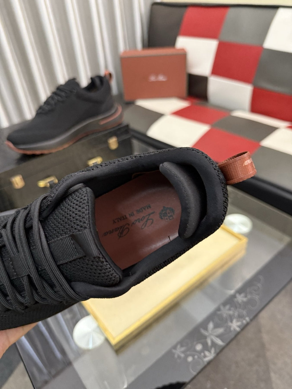 Mesh Lace-Up Low-Top Sneakers — detail