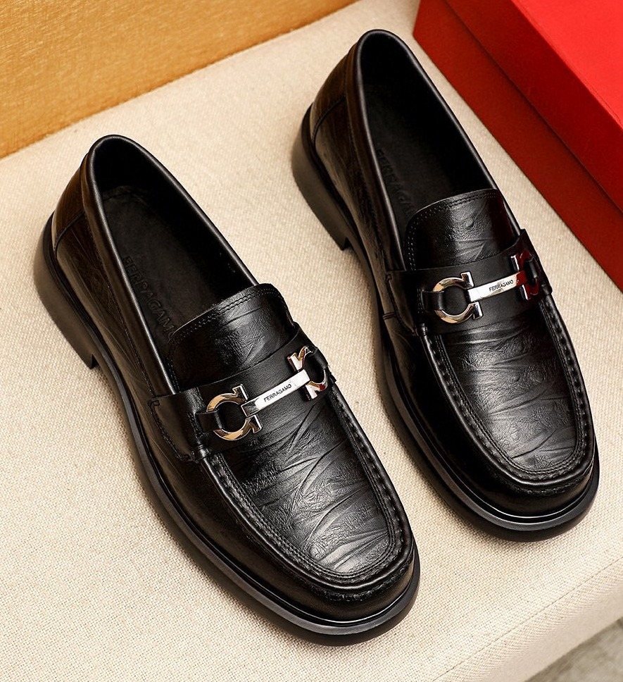Salvatore Ferragamo Black Bit Loafers — hero
