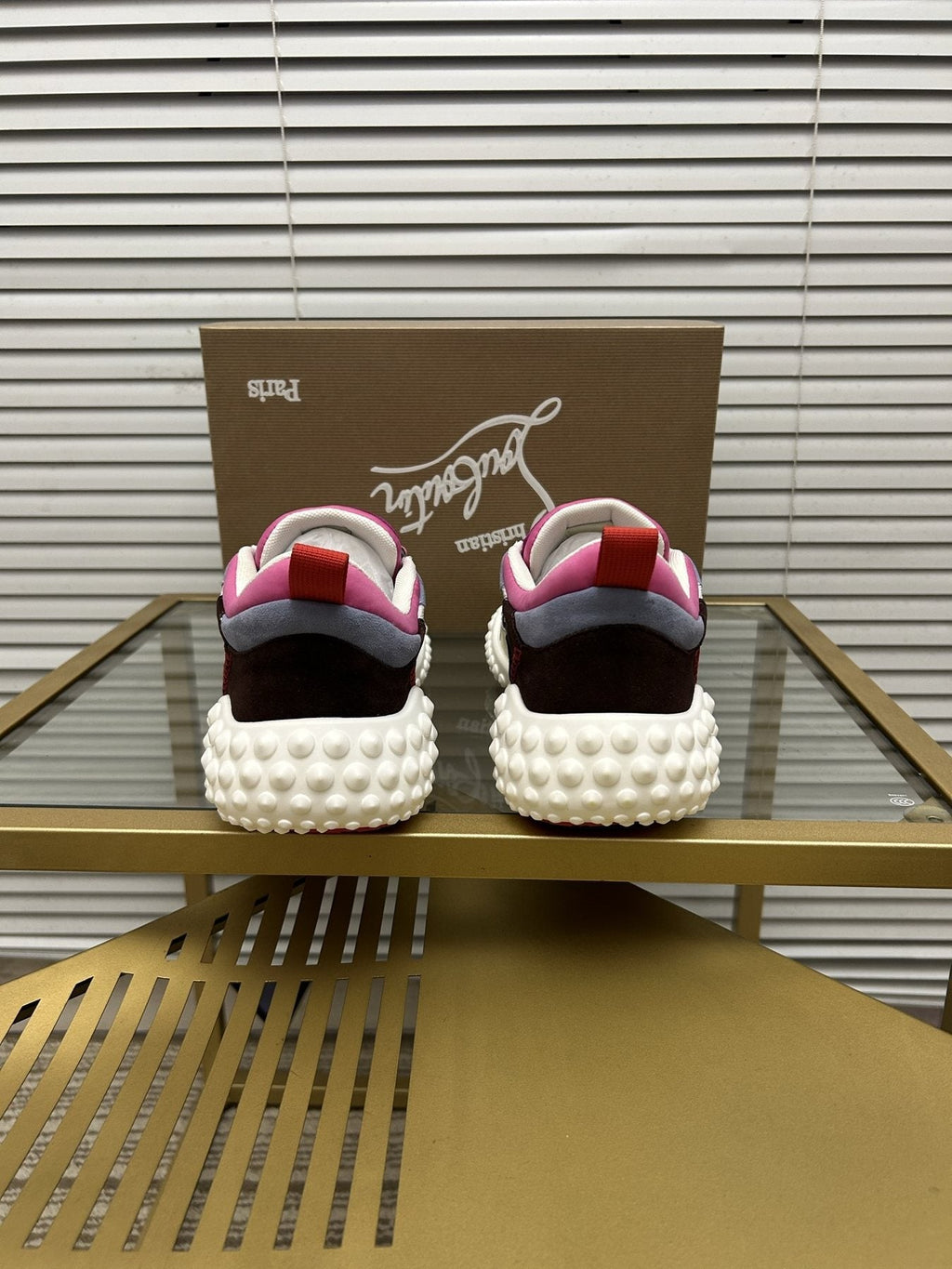 Christian Louboutin Contrast Trim Sneakers — back