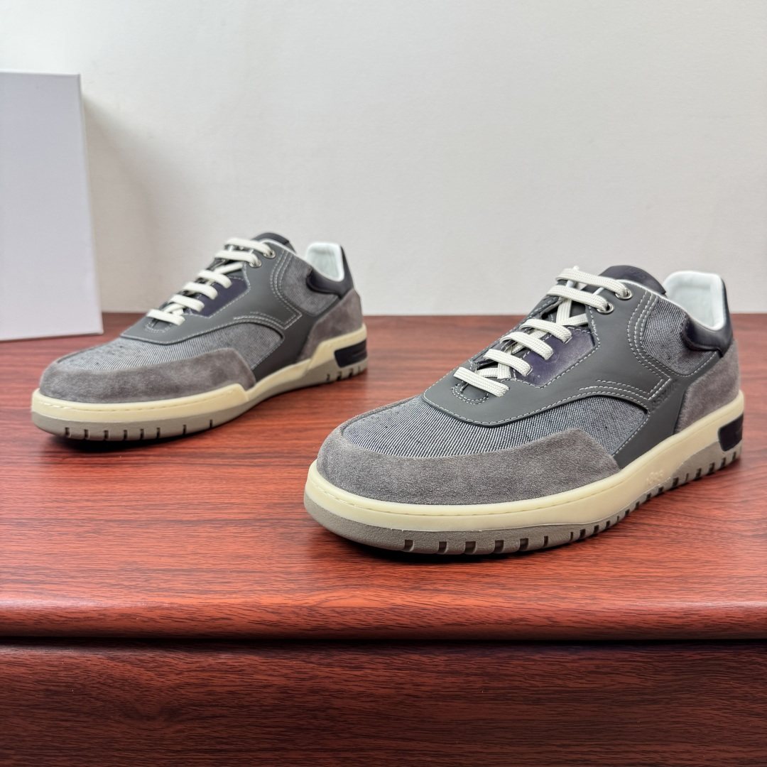 Berluti Paneled Low-Top Sneakers — front