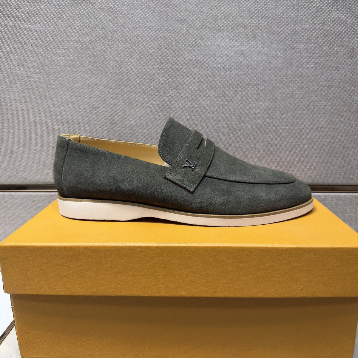 Louis Vuitton Men's Vamp-Strap Loafers — front