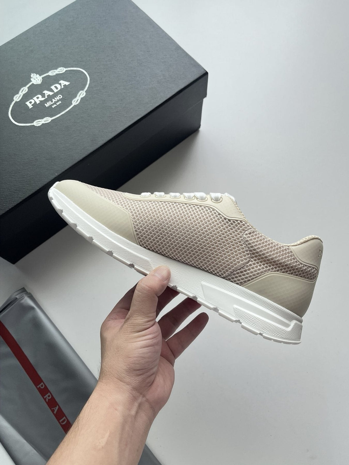 Prada Prax Mesh Sneakers — side