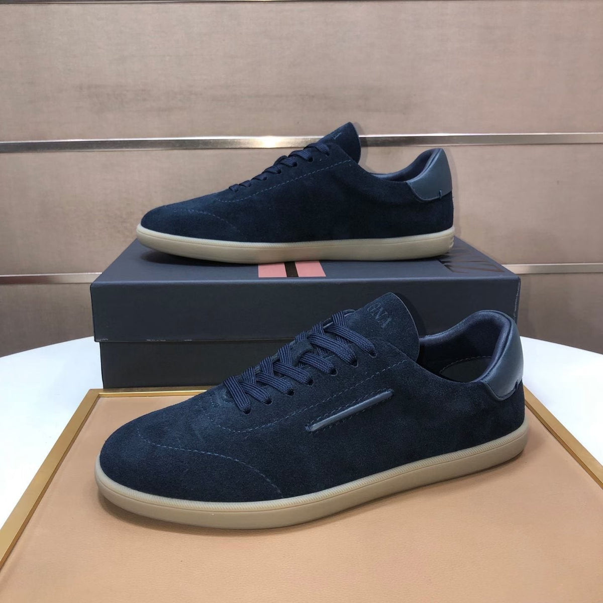Zegna 232 Suede Low-Top Sneakers — hero