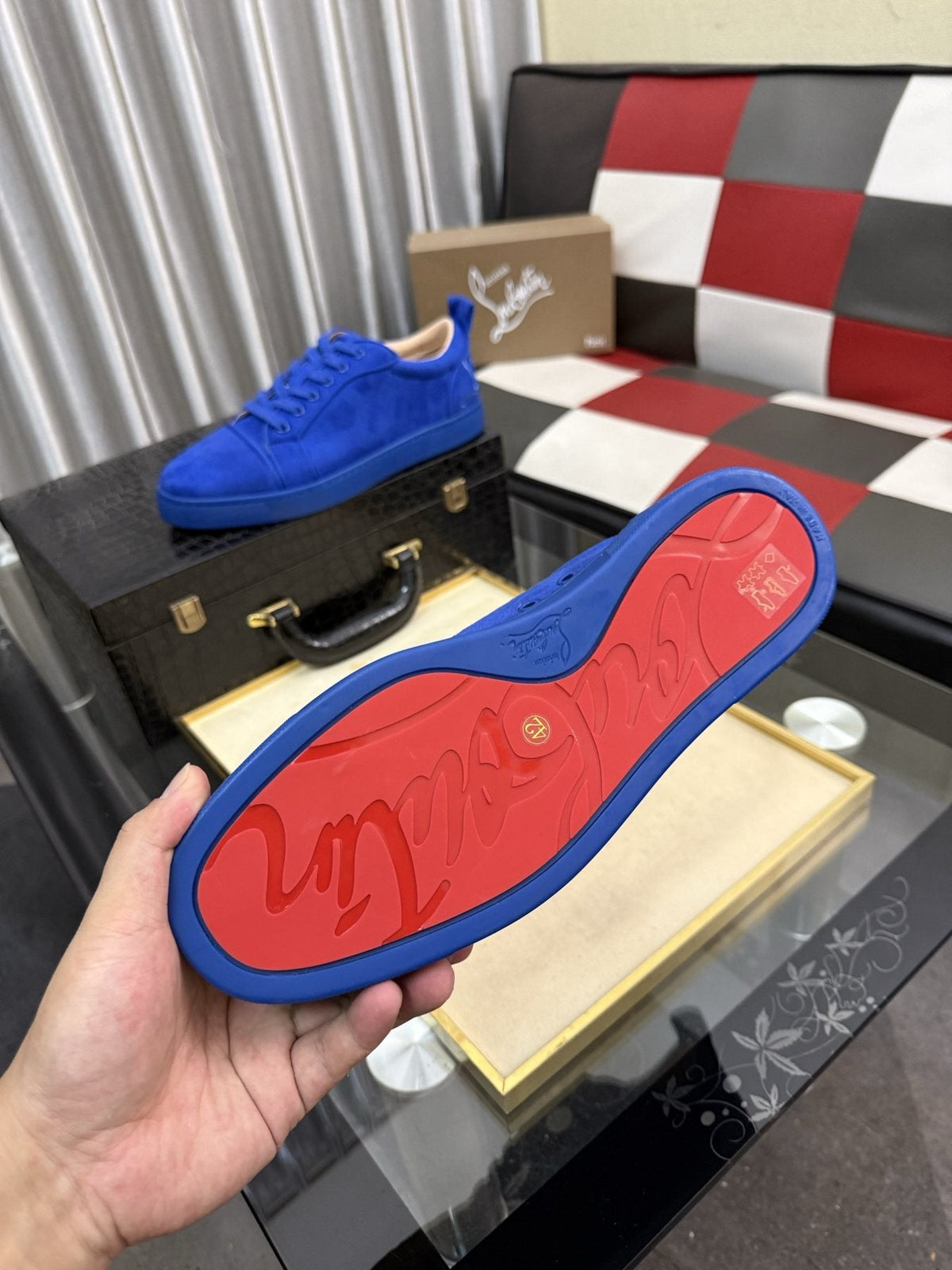 Christian Louboutin Low-Top Lace-Up Sneakers — front