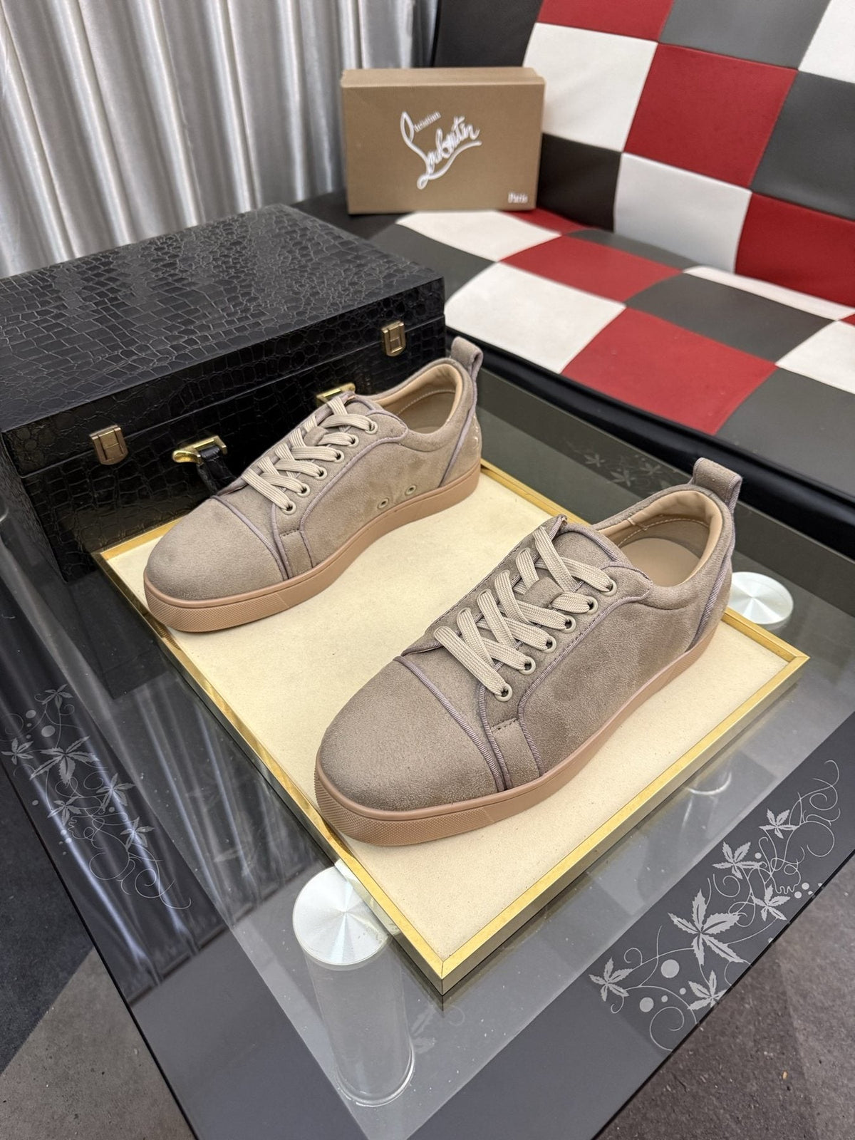Christian Louboutin Low-Top Lace-Up Sneakers — front