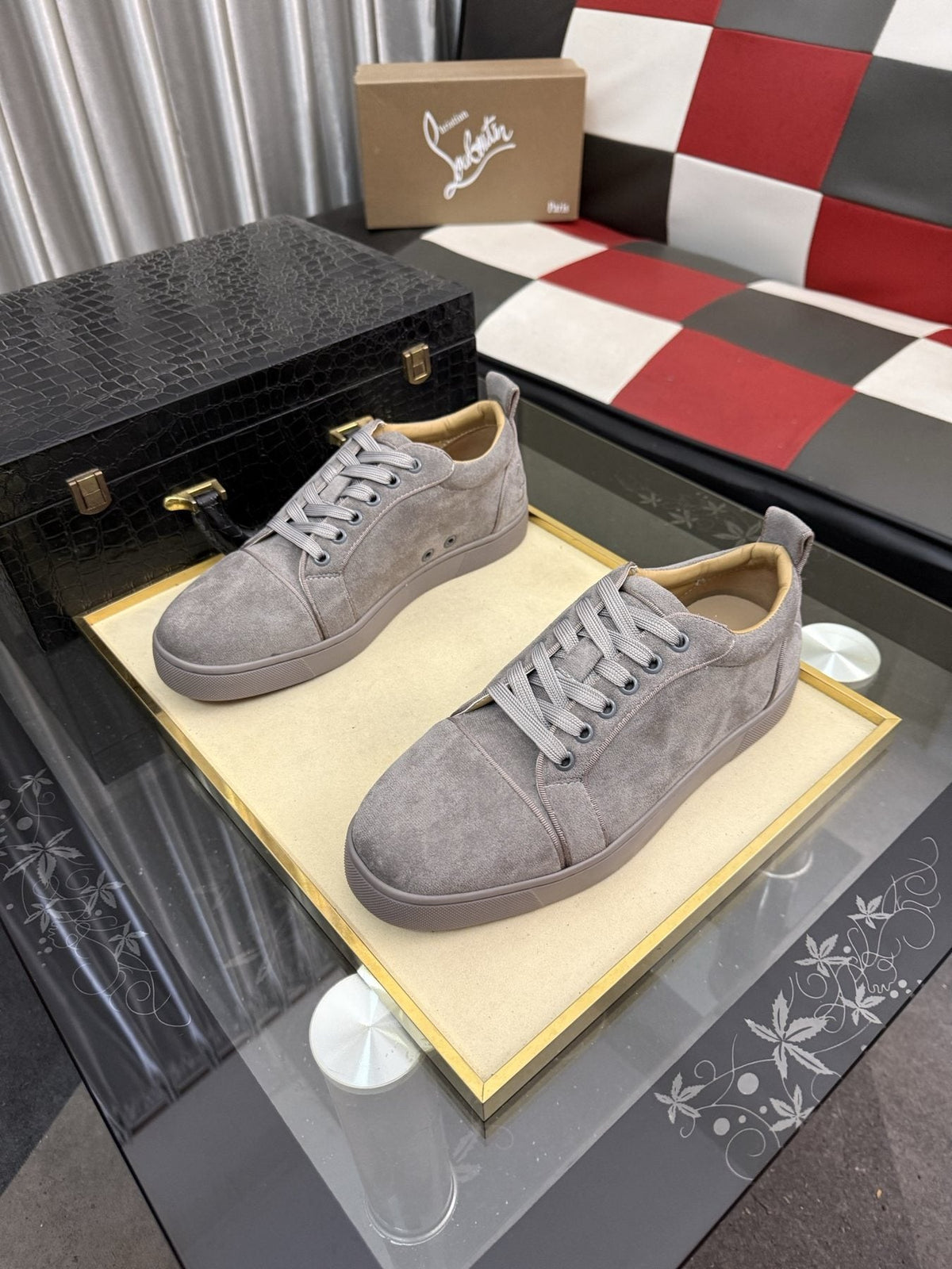 Christian Louboutin Low-Top Lace-Up Sneakers — front