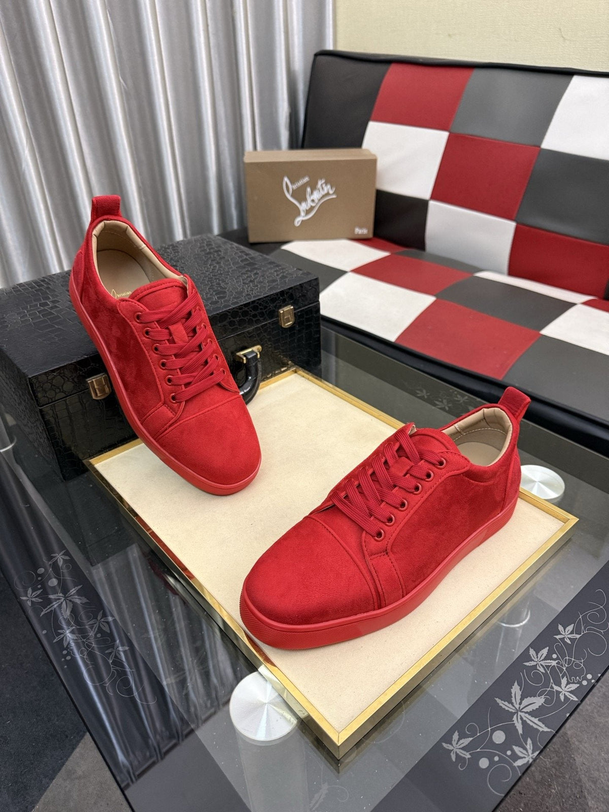 Christian Louboutin Low-Top Lace-Up Sneakers — hero