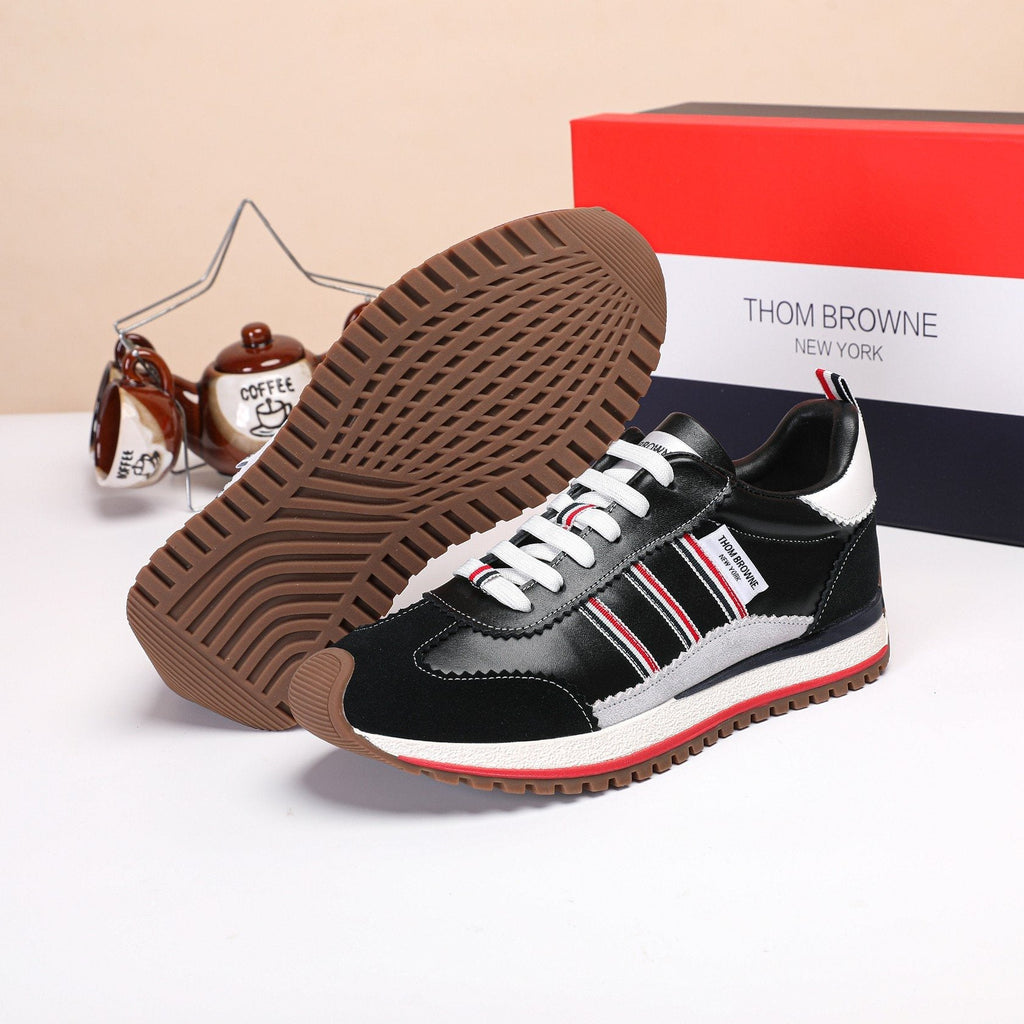 Thom Browne Low-Top Leather Sneakers — side