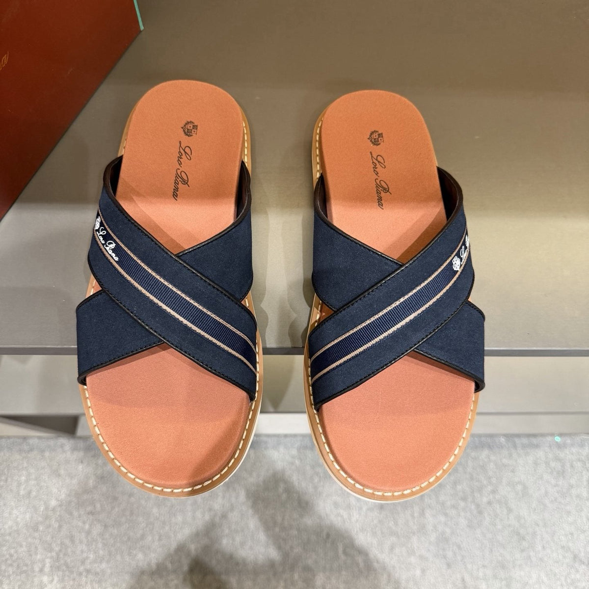 Loro Piana Crisscross Slide Sandals — hero
