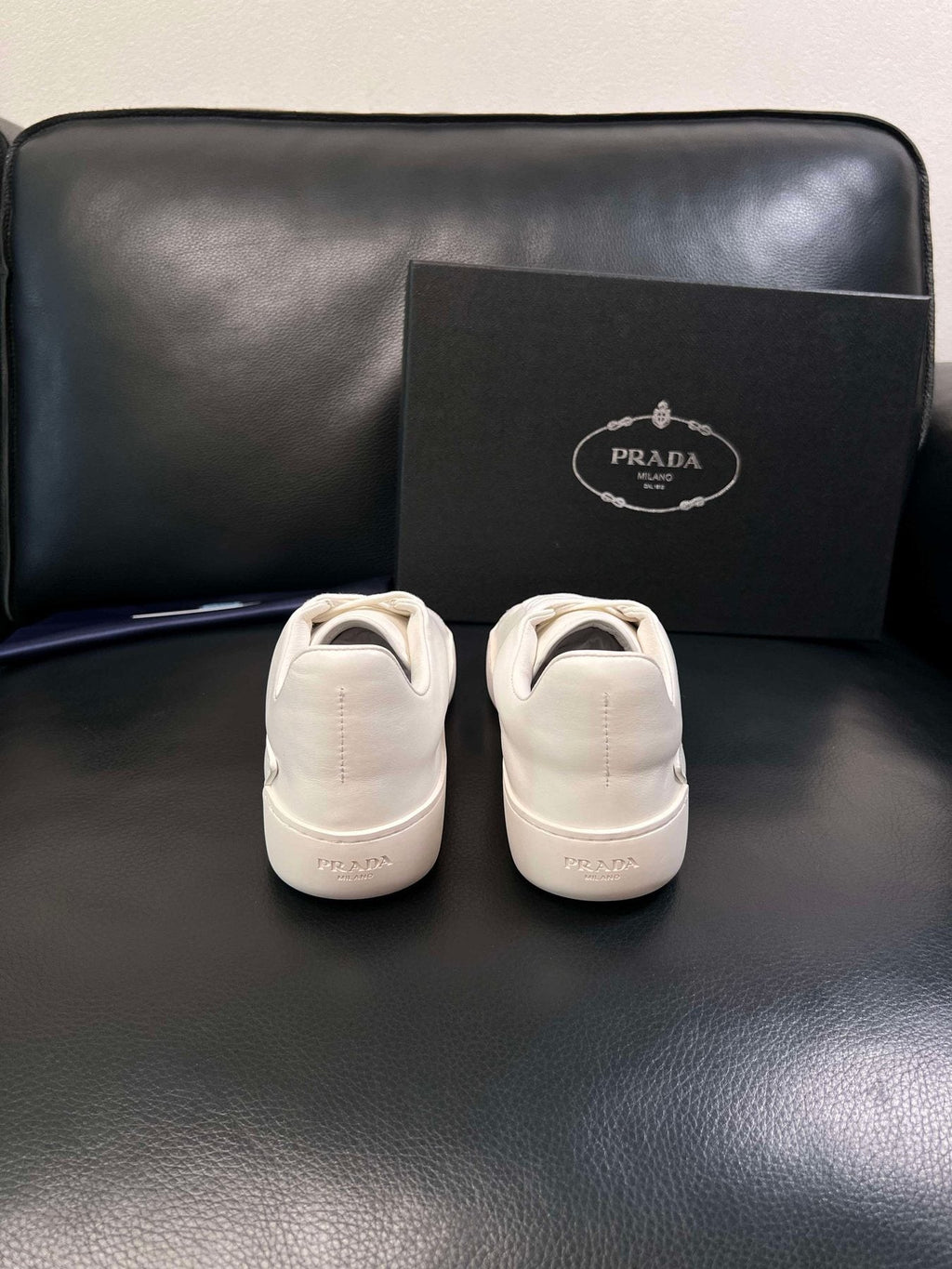 Prada Low-Top Leather Sneakers — back