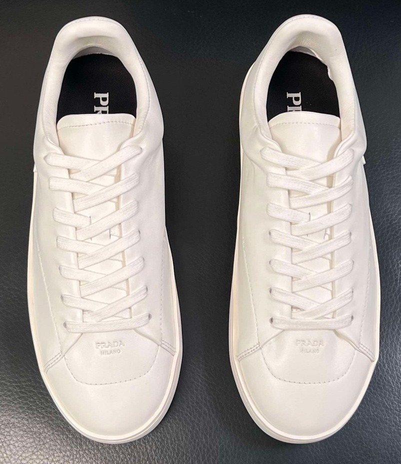 Prada Low-Top Leather Sneakers — front