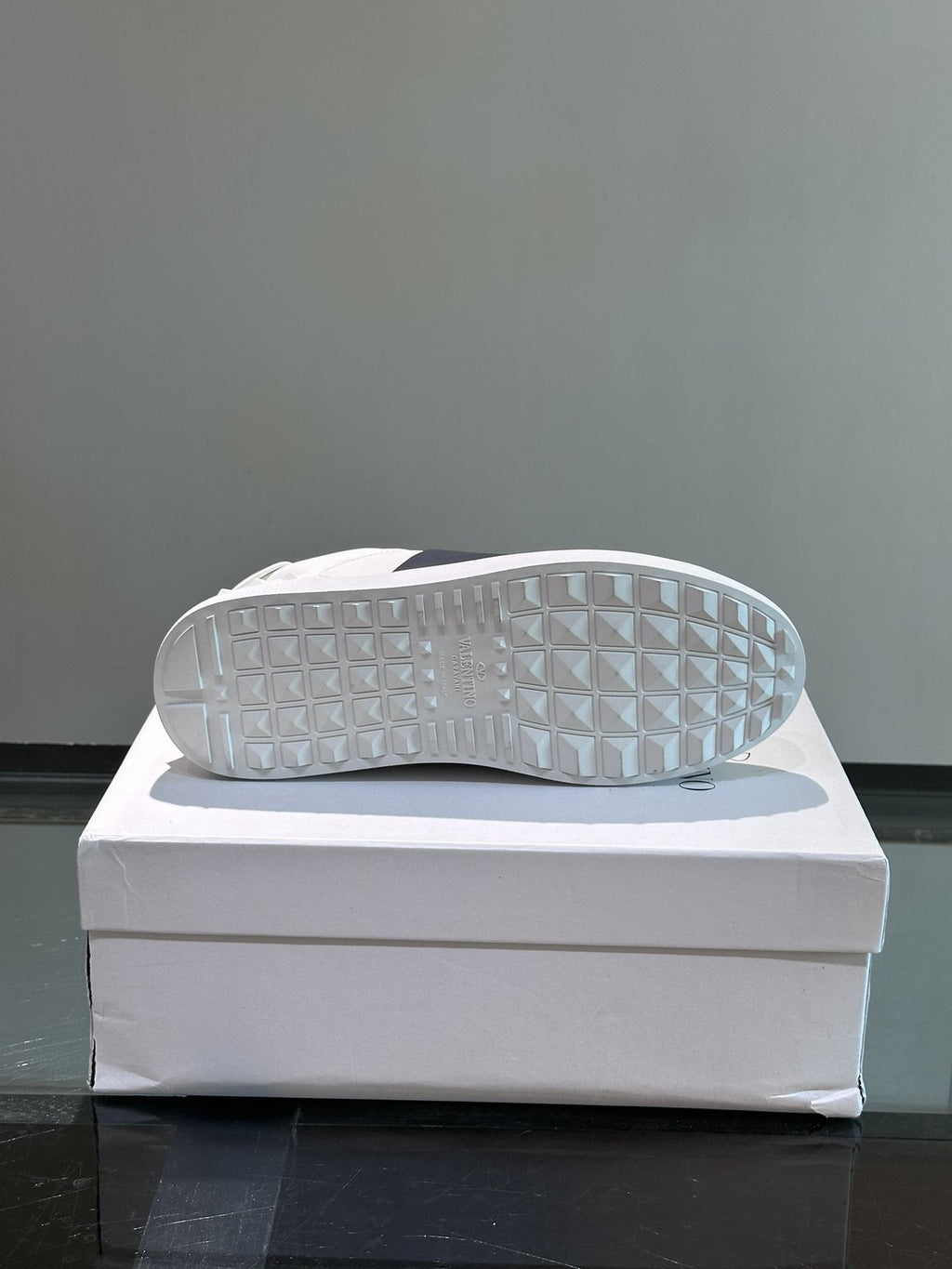 Valentino White Black Strap Low-Top Sneakers — detail