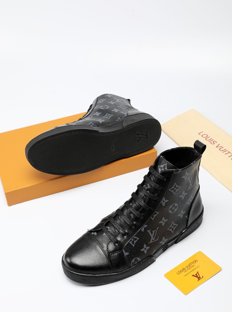 Louis Vuitton Monogram High-Top Sneakers — model