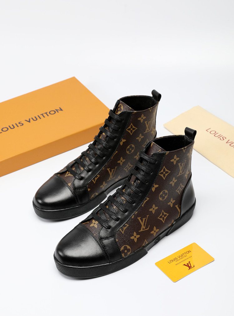 Louis Vuitton Monogram High-Top Sneakers — front