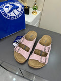 Birkenstock Two-Strap Buckle Slide Sandals — hero