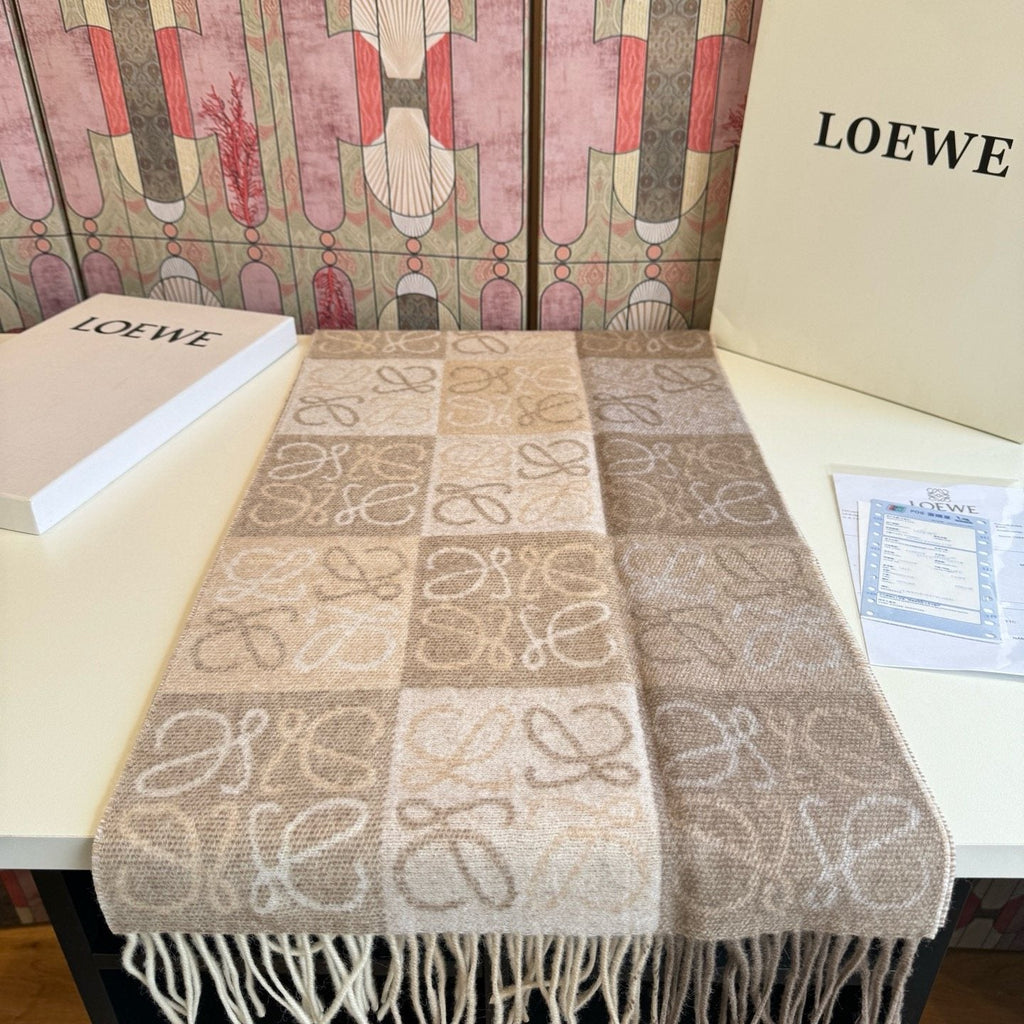 LOEWE Fringed Loop-Motif Scarf — hero
