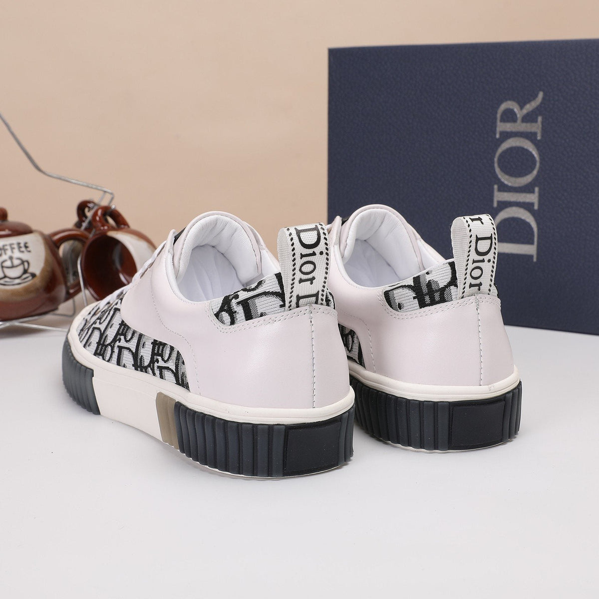 Dior Patterned Low-Top Sneakers — detail