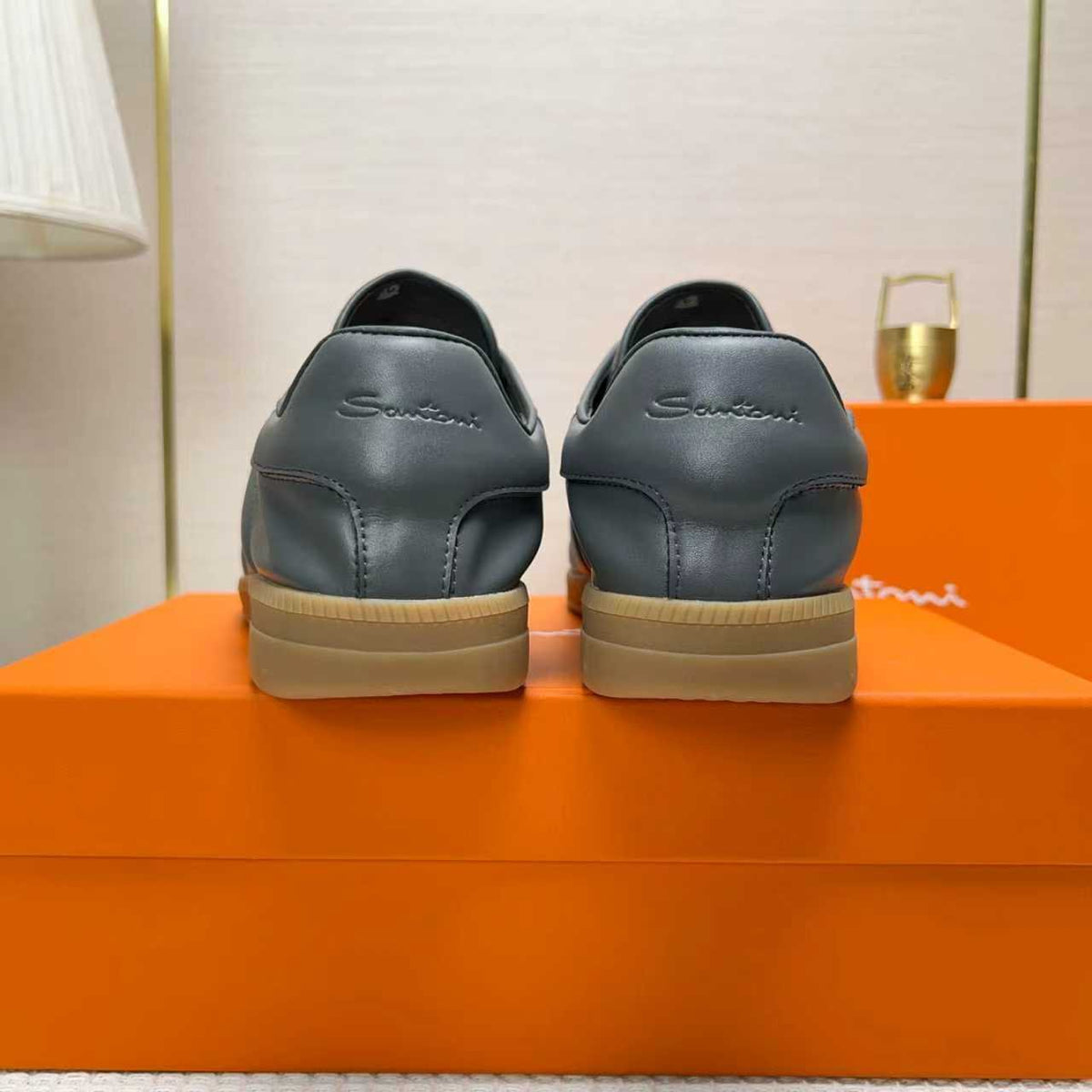 Santoni Embossed Low-Top Sneakers — back