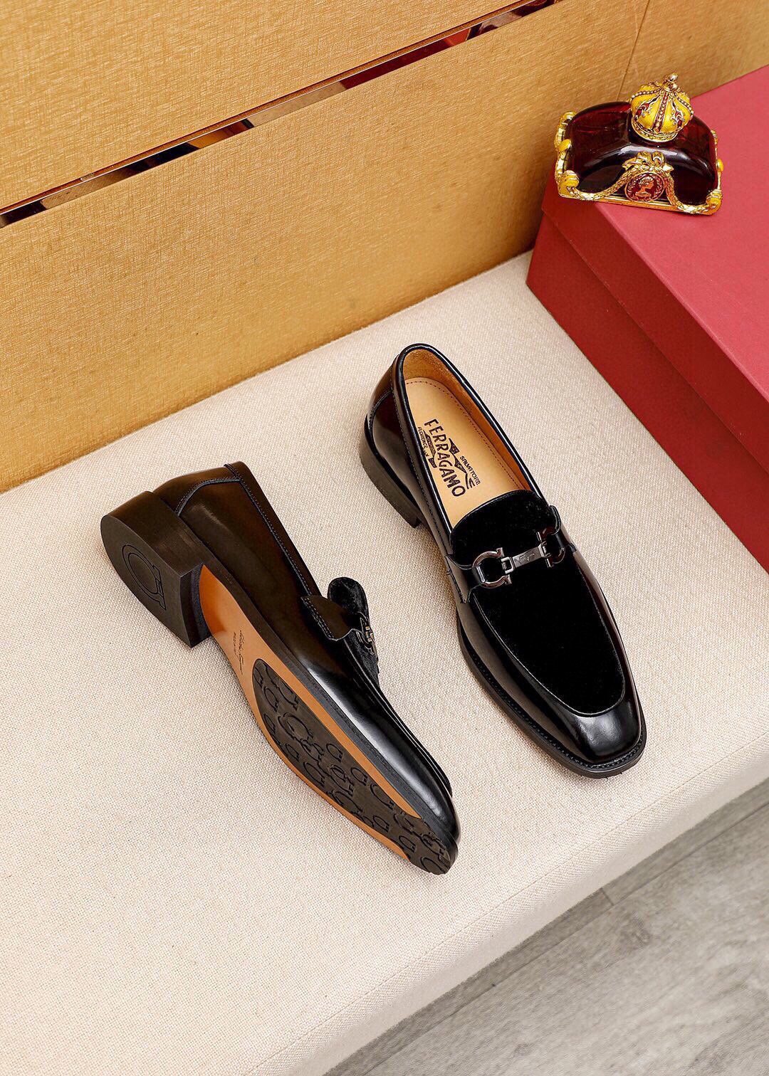 Ferragamo Metal Bit Loafers — side