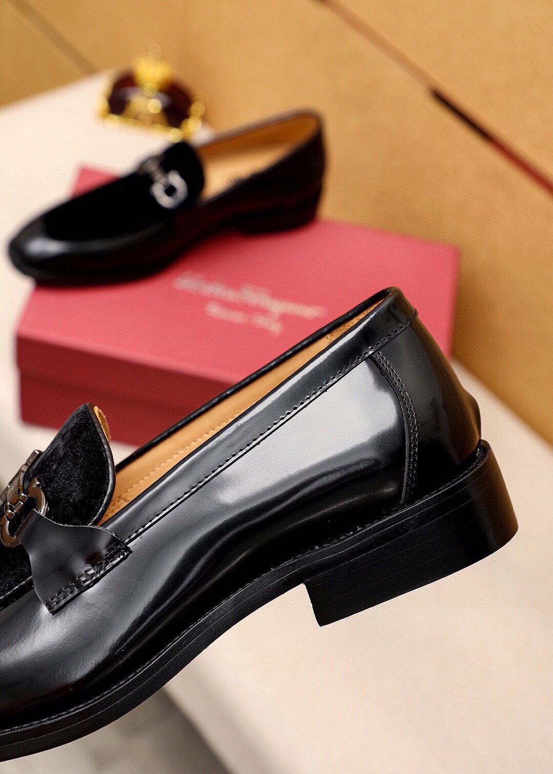 Ferragamo Metal Bit Loafers — detail