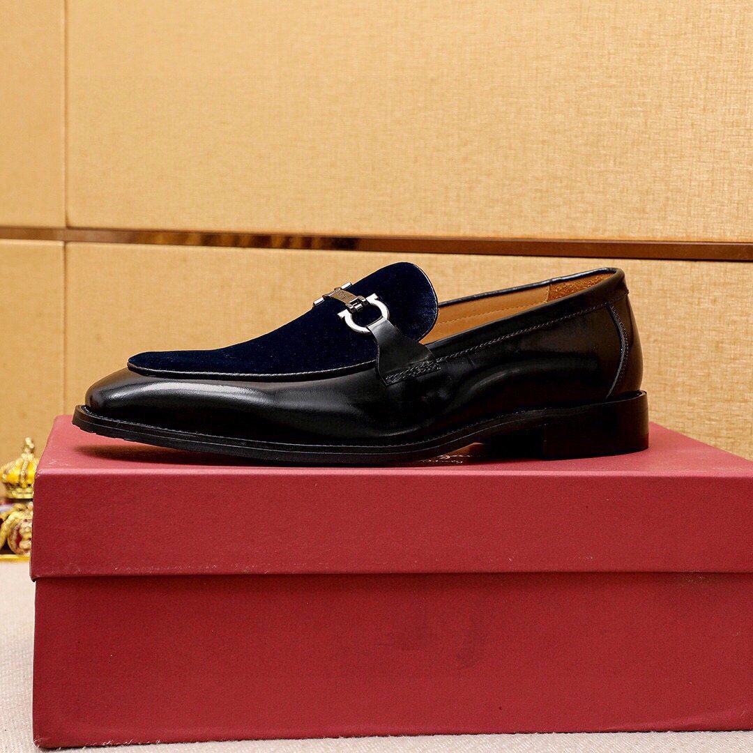 Ferragamo Metal Bit Loafers — side