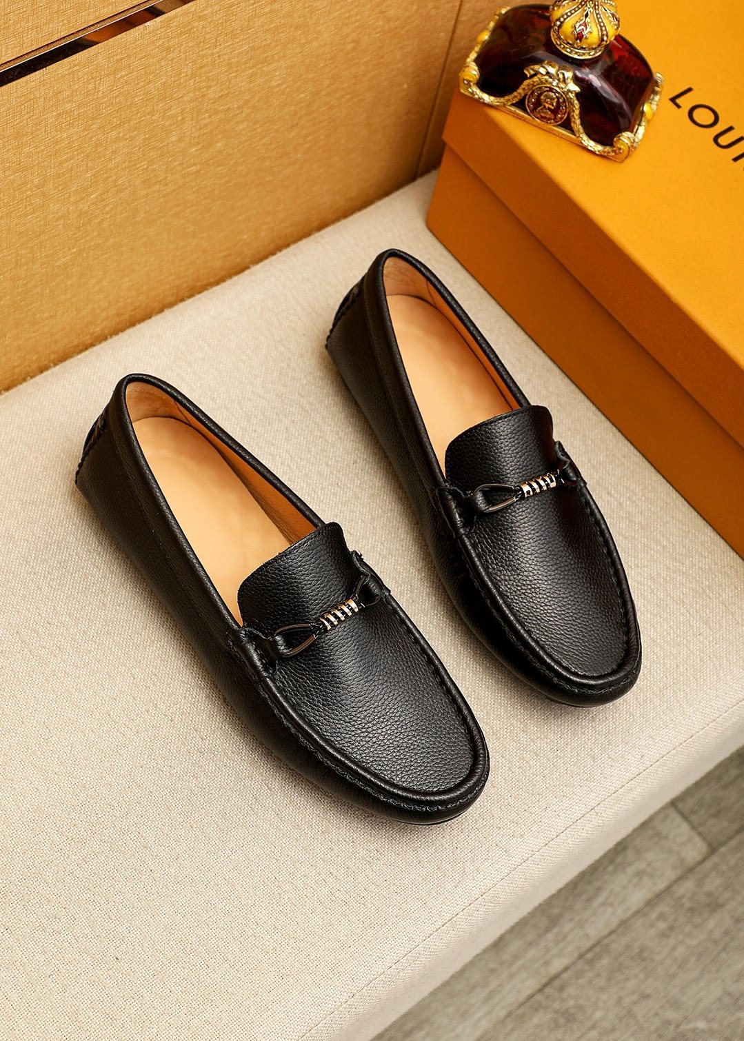Louis Vuitton Pebble-Grain Bit Loafers — hero
