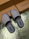 Louis Vuitton Checker-Pattern Slide Sandals — hero