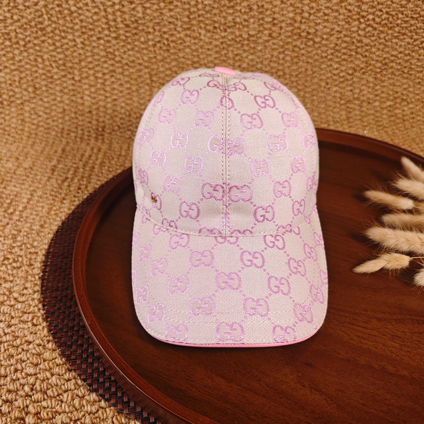 GUCCI Pink & Purple Hardware Baseball Cap