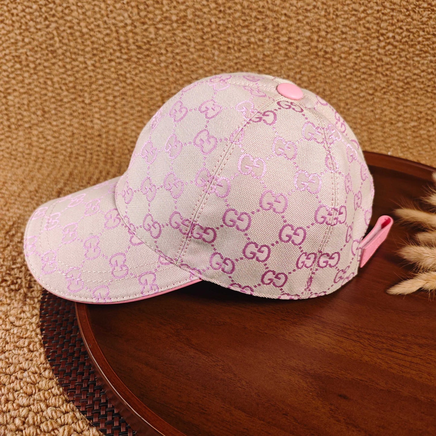 GUCCI Pink & Purple Hardware Baseball Cap