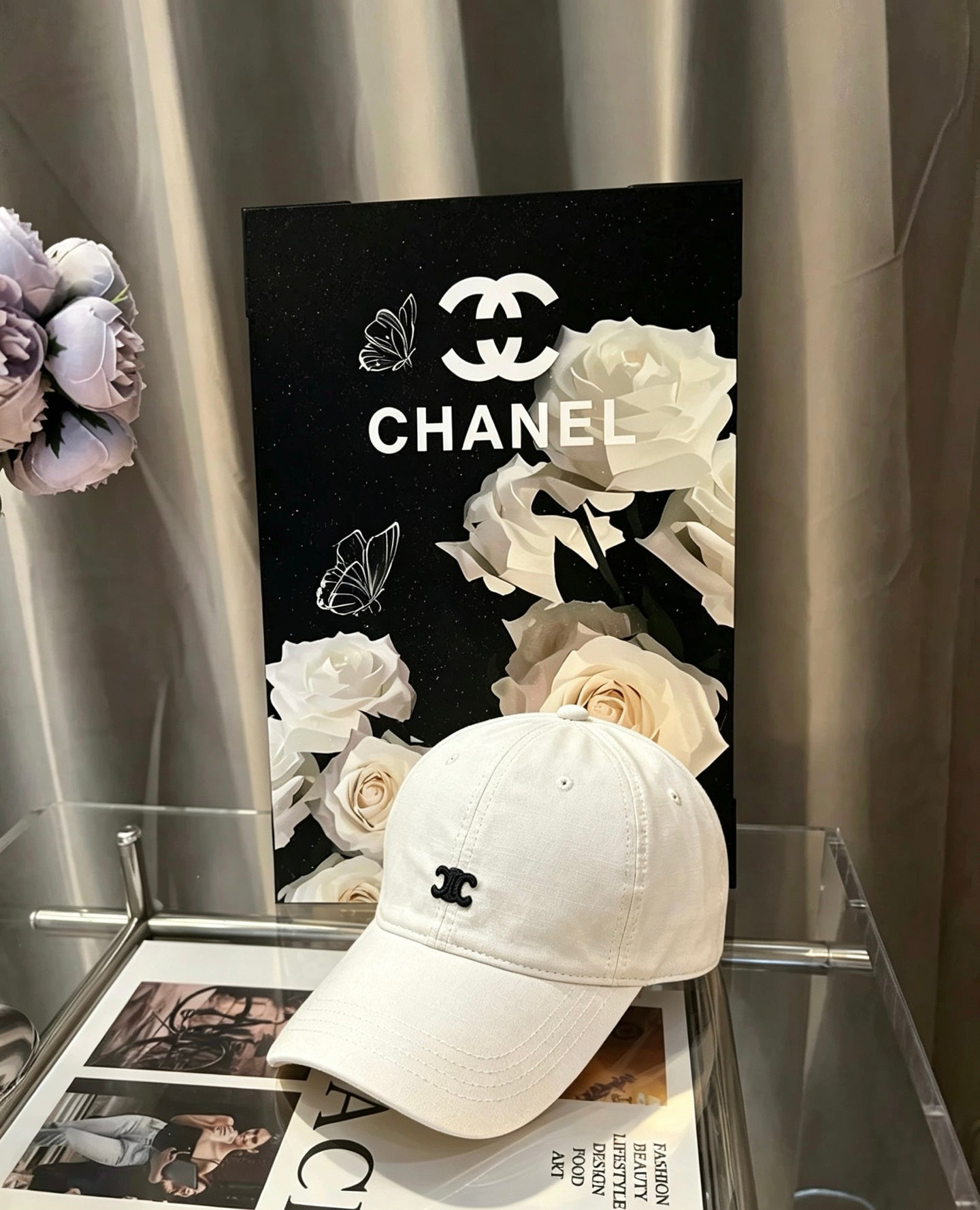 CHANEL Vintage Washed Baseball Cap