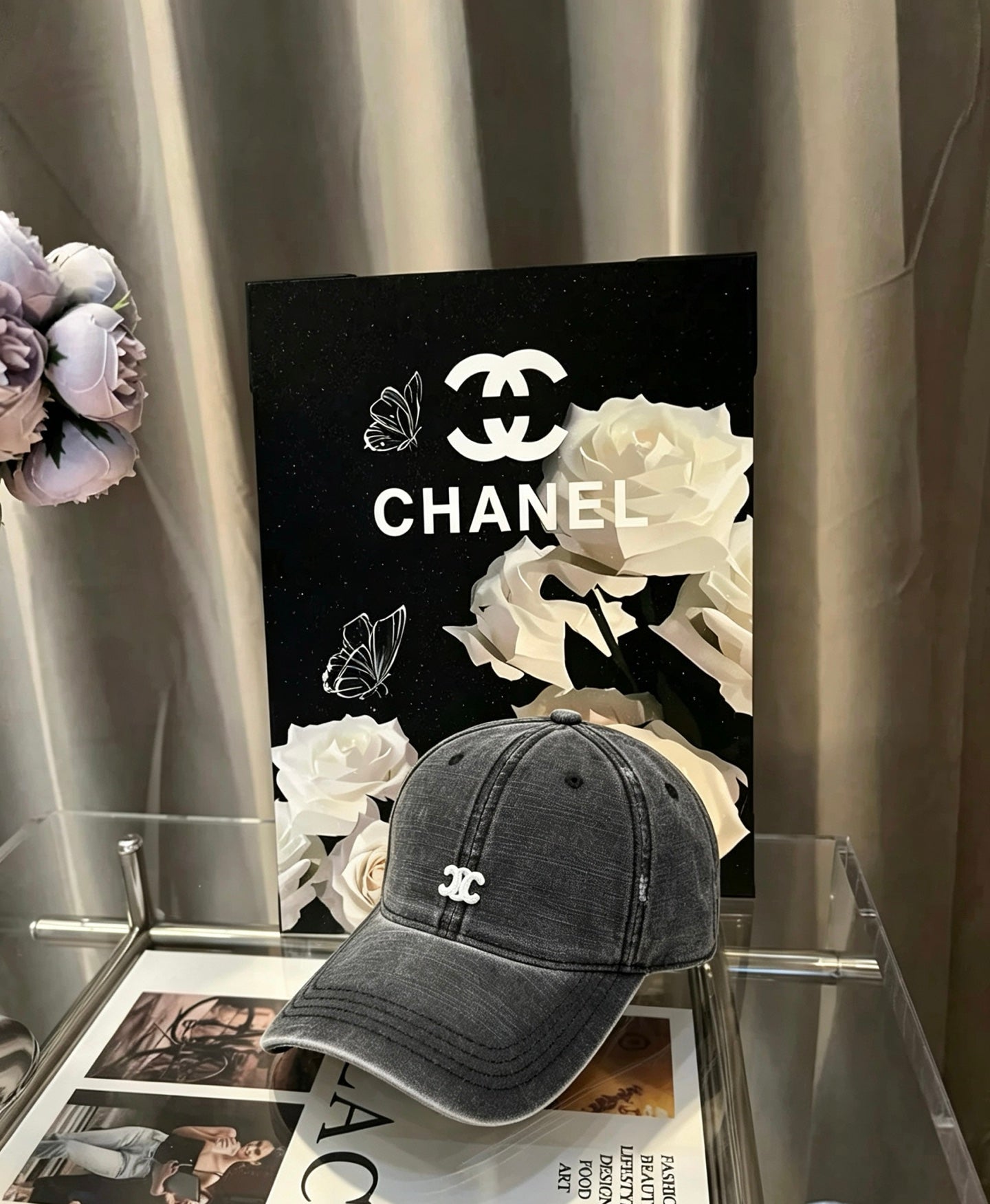 CHANEL Vintage Washed Baseball Cap
