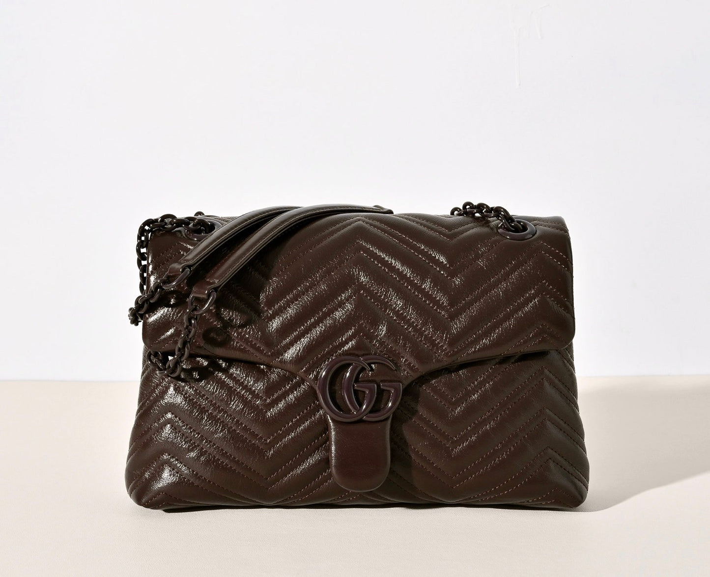 Gucci GG Marmont Pleated Calfskin Shoulder Bag