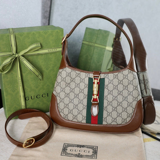 Gucci Jackie 1961 GG Canvas Shoulder Bag