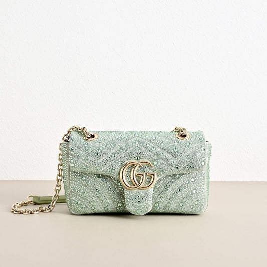 Gucci GG Marmont Crystal Star Shoulder Bag